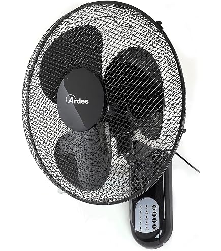 Ventilateur Mural 50 W Avec Télécommande - Ø 40 Cm, 3 Vitesses, Oscillant, Minuterie - Pour Bureau, Atelier, Entrepôt