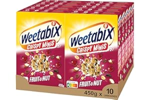 Cereales WEETABIX Crispy Minis Fruit & Nut - Caja de 10 paquetes de 450 g