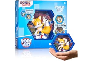 WOW! PODS - 4D Classic Tails, Unique Connectable Collectable Bobble-head figure that Bursts from their World into Yours, Wall or Shelf Display, Sonic Toys and Gifts, Series 1 no. 484