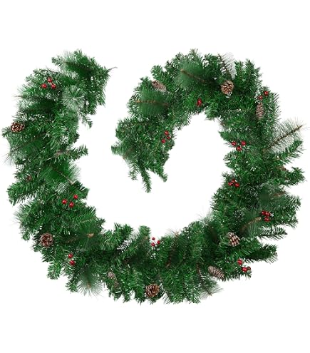 Kaemingk Ghirlanda Di Pino Verde 2,7m - Decorazione Natalizia Artificiale Con Filo Pieghevole - 3