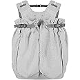 Weego Twin - The Original Baby Carrier for Twins from Birth (from 1,800 Grams) - Easy to Use, Ergonomic, Oeko-TEX 100 - Baby Carrier Bag Grey & White Seersucker