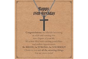 BFUEBUR Cross Necklace 16th/18th/21th Birthday Gift for Boy, Stainless Steel Cross Pendant Necklace for Men, Crucifix Necklaces Happy Birthday Gifts for Son Grandson Nephew Brother
