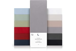 Blumtal® Prześcieradło z gumką 160x200 cm - Prześcieradło z mikrofibry 160x200 cm - Certyfikat Oeko-Tex - Szary