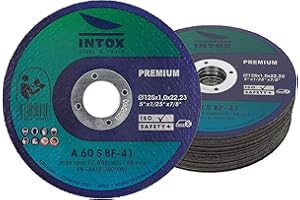INTOX STEEL & TOOLS INTOX Trennscheiben 125mm x 1,0mm 25 Stück Inox Flexscheibe für Metall Stahl und Edelstahl