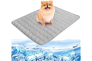 Bolukets Kühlmatte Hunde Katzen Groß Kühl Hundematte Bett Ungiftiges Gel Selbstkühlende Kühldecke Kühlkissen Wiederverwendbare Waschbar Kaltgelpad Haustier Matte Hundedecke Eismatte(grau，60x50cm)