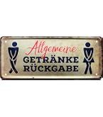 WC Aufkleber Getränke-Rückgabe in schwarz I Frau und Mann Symbol mit