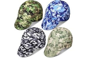 Mepase 4 Pcs Welding Caps Welding Beanie Hats Bulk for Men Women Welder's Cap Welding Helmet Liners Welding Accessories Tool