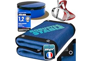 poolomio® Bâche de Piscine Ronde Ø 460-490 cm | Bâche 2-en-1 Solaire & hivernage | Couverture Robuste PE 200g/m² | Résistante UV, Anti-algues & Anti-saletés | Dimensions réelles: 560 cm