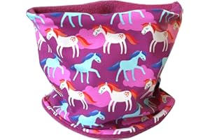 Wollhuhn Öko Mädchen/Damen/Jungen/Kinder Warmer Schlupfschal/Halstuch Innen Fleece Gefüttert Viele Motive Winter Übergangszeiten Öko-Stoffe 2828282828