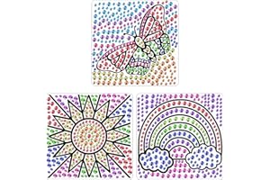 Littleboyny Suncatcher Bastelsets für Kinder, Kunsthandwerk für Kinder, DIY-Diamant-Spielzeug für Kinder ab 6 Jahren, Fenster-Edelstein-Kunstset mit 3 Themen, Geburtsta Geschenke für Kinder