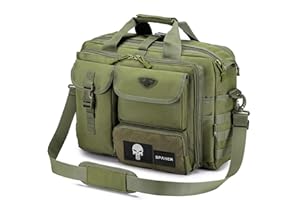 SPAHER Teczka Męska torba do pracy Męska torba na laptopa 14/15,6/17,3 cala Biznesowa torba taktyczna Torba wojskowa Torba na ramię Torba męska Prezent dla kobiet mężczyzn