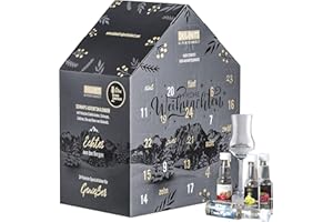 DOLOMITI ALPENFEINKOST Schnaps- und Likör Adventskalender 2024 von Dolomiti - Geschenk-Idee für Genießer. Gin, Rum, Wodka und Wermut, Edelbrände, Schnäpse und Liköre. Schnaps Adventkalender