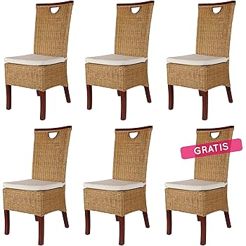Albana Rattanstuhl Esszimmerstuhl Rattan Stuhl Hochlehner Esszimmer Bicolor Neu