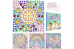 KAIETEUR Kits de atrapasoles para niñas de 6 7 8 9 10 años, kit de pintura de diamantes para bricolaje, flores para niños a partir, kit de pegatinas para manualidades con piedras preciosas 5D (corazón)