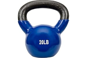 SUNNY HEALTH AND FITNESS Sunny Health & Fitness Vinyl Coated Kettlebell for Strength Weight Training Available in 10LB, 15LB, 25LB