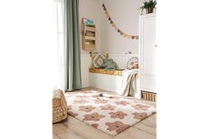 benuta Lytte Dywan dziecięcy Gobi, różowy, 120 x 170 cm, włókna syntetyczne, prostokątny, w stylu: motywy dziecięce, Scandi Living – łatwy w pielęgnacji do salonu, sypialni