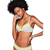 Iris & Lilly Women's Push Up Bra with Lace Detail