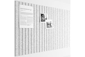 Bumusty Large Cork Board 36"x24" Alternative - 6 Pack Felt Wall Tiles with 40 Safe Removable Adhesive Tabs, 30 Pushpins, Cork Boards for Walls Pin Board Notice Board Office Decor-Marble Gray