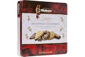 WALKERS Walker's Shortbread Luxury Milk & Dark Chocolate Assortment Latta, Ricetta Scozzese Tradizionale Burro Puro, 300 g
