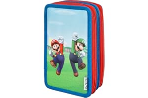 Scooli Harry Potter Tripledecker - gefülltes Federmäppchen mit Eberhard Faber Stiften - stylische Federmappe mit Motiv - Schlamperbox für Buntstifte und Bleistifte - Ideal für den Schuleinsatz