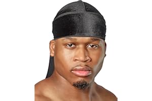 ShyneDurags Velvet Durag – Parfait pour 360 vagues, dreadlocks et boucles – Durags en velours de qualité supérieure pour homme et femme – Ultra doux, confortable et tendance – Accessoire quotidien