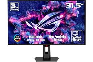 ‎ASUS ASUS ROG Strix OLED XG32UCWG (32 Zoll 4K UHD Gaming Monitor, Dual-Modus 4K bei 165 Hz FHD bei 330 Hz, 0.03ms, Sync-Tech, HDR 400 TB, QD-OLED, 16:9, 3840x2160, DP, HDMI, 15W USB-C, USB-Hub)