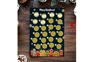 Little Fairy Tales Calendario de Adviento para rascar y escribir tú mismo, calendario de Adviento en A4, calendario de Navidad para mujeres, hombres y parejas - Merry Christmas Calendario de Navidad