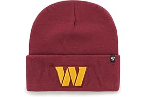 '47 NFL Washington Commanders - Gorro unisex con logotipo del equipo, color rojo, Cardinal Red, Talla única