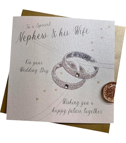 WHITE COTTON CARDS Tarjeta De Boda Hecha A Mano Con Texto En Inglés Special Granddaughter