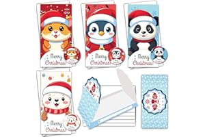 Simply Gifted Christmas Money Wallets Pack of 4/8/12 – Xmas Money Wallets for Cash Gifts 4 Cute Characters Design with Envelopes & Stickers- 8x16cm Christmas Money Holder for Festive - Made in UK