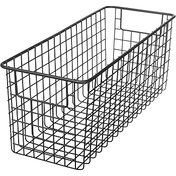 mDesign 2er-Set Allzweckkorb – hoher Aufbewahrungskorb aus Metall