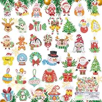 MEIEST 40 Stück Weihnachts Diamond Painting Sticker – Bastelset Für Kinder, DIY Mosaik-Aufkleber