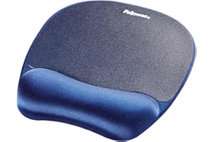 Fellowes Everyday Mousepad with Wrist Support - Ergonomic Mousepad for Computer Laptop - Blue