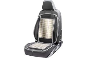 ‎WALSER Walser CarComfort atmungsaktive Bambus-Sitzauflage, Autositzauflage mit Bambus, Sitzaufleger universal, PKW Sitzauflage in beige/schwarz