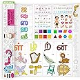 Inkmeo | Tamil Alphabet Colouring Roll | AR Enabled | Interactive Educational Learning Chart | for Kids | Ages 2+ | Educational Gift | Size (18 X 84 Inches) | Language Development