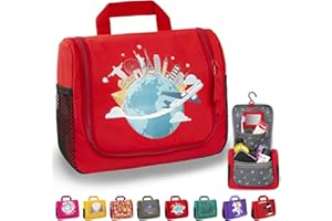 GRINSEZWERGE Trousse de Toilette pour Enfant,Trousse de Toilette de Voyage à Suspendre,Trousse de Toilette,Sac de Voyage,Trousse de Maquillage,Accessoire de Voyage