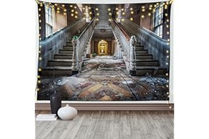 ‎ABAKUHAUS ABAKUHAUS Jahrgang Wandteppich, Verlassene Opera House aus Weiches Mikrofaser Stoff Waschbar ohne Verblassen Digitaldruck, 150 x 110 cm, Beige Braun