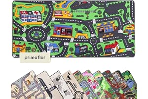 ‎PRIMAFLOR - IDEEN IN TEXTIL Primaflor Spielteppich mit City-Design - Spielteppich für Kinder 140 x 200 cm - pflegeleichter Kinderteppich mit Straßen