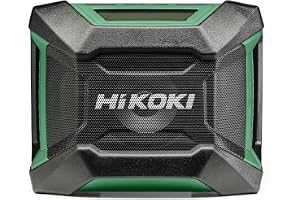 HiKOKI Akku-Baustellenradio UR18DA (Schnurloses Radio, Radiofrequenz: FM/DAB, kann mit Netzadapter oder mit Akku betrieben werden)
