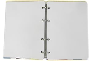 TIPOME 200 fogli bianchi A5 14x20cm - con 4 fori - Ricarica ricambio raccoglitore 4 anelli A5