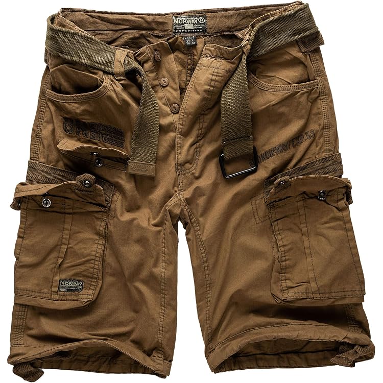 Short Cargo Homme En Coton – Bermudas Travail Avec Poches, Ceinture Élastique (Tailles S à 4XL) - 9