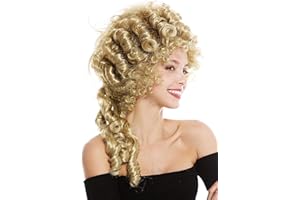 ‎WIG ME UP WIG ME UP - 91029-ZA89 Women's Carnival Wig Historical Baroque Nobility Blonde Marie Antoinette Pompadour Tower Hairstyle Beehive 50 cm