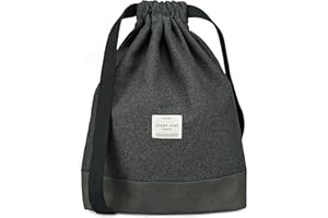 Adore June Daypack Sac Bob moderne Sac de Cordon Sac à Dos pour le Sport, le Voyage et la Ville, Sac de Sport doublé pour Femme et Homme avec Poche Intérieure et Poche de Sécurité