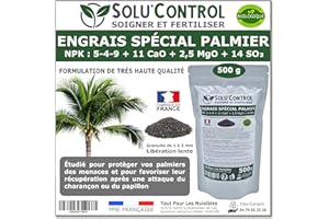 TOUT POUR LES NUISIBLES Engrais Spécial Palmier 500 g - SoluControl - Formulation haute qualité Organo-Minerale - Idéal après attaque du charancon rouge ou du papillon du palmier.