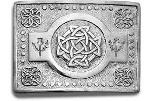 Kilt Emporium Celtic Knot Kilt Belt Buckle - Solid Brass with Intricate Design