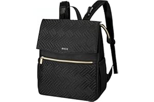 LANDICI Baby Changing Bag Backpack, Multifunction Nappy Change Back Pack Stylish Baby Travel Diaper Bags with Changing Mat, Stroller Straps for Mum Dad Boy Girls (Black)