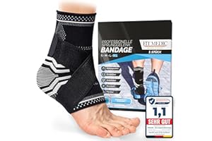 GENERIC Sprunggelenkbandage [TESTSIEGER 1,1] | Einstellbare Knöchelbandage [Damen & Herren] atmungsaktiv & stützend | Fußgelenkbandage für Achillessehne Schutz vor Umknicken & Verletzung im Sport und Alltag
