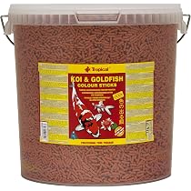 Tropical Koi & Goldfisch Colour Sticks - Farbförderndes Schwimmfutter Für Teichfische, 5 Liter