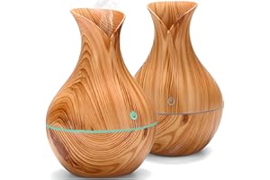 Retoo Difusor de Aroma ultrasónico con iluminación LED de Colores, Forma de jarrón, USB, 150 ml, humidificador eléctrico, aromaterapia para Oficina, salón, Muy silencioso, difusor de aceites