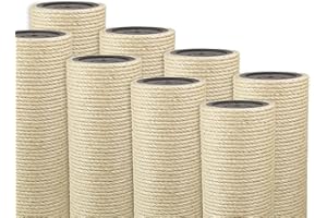 Kratzbaumland 15 cm Deluxe-Sisalstamm mit 8 mm Sisalseil Länge: 80 cm/Gewinde: 10 mm (M10)